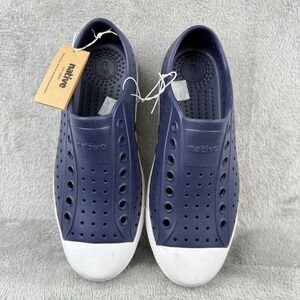 Native Jefferson Unisex Adult Slip On Shoes Womens 9/Mens 7 Navy Blue Casual NWT